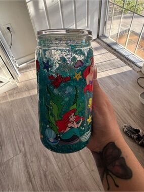 Little mermaid, custom-made snow globe cup